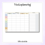 Mall för planeringsunderlag/schema/veckoplanering – redigerbar - bild 5