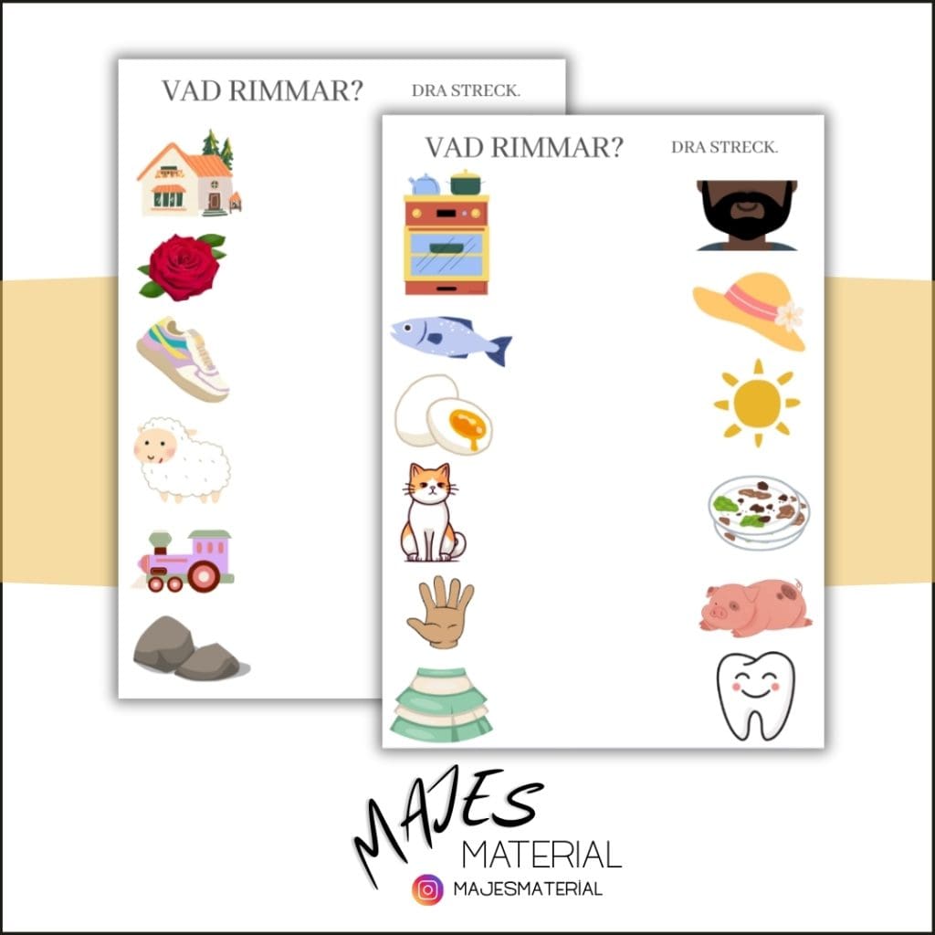 Vad rimmar? – Dra streck