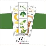 Språkljud (Fonem) – Bokstavsremsor med bilder - bild 1