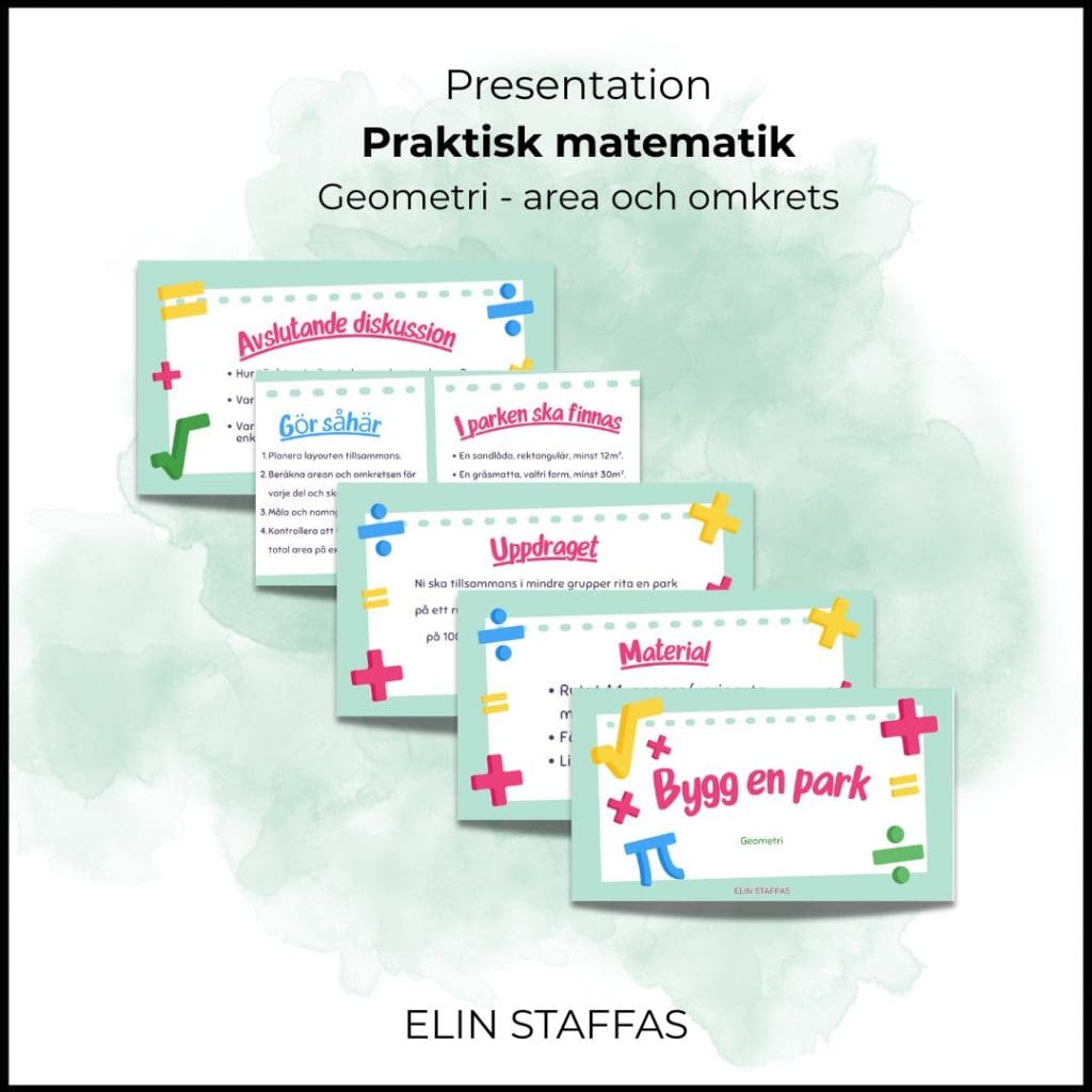 Bygg en park – praktisk matematik