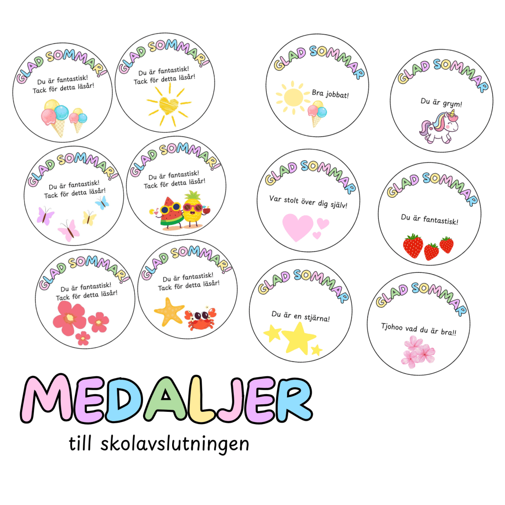 Medaljer till skolavslutningen