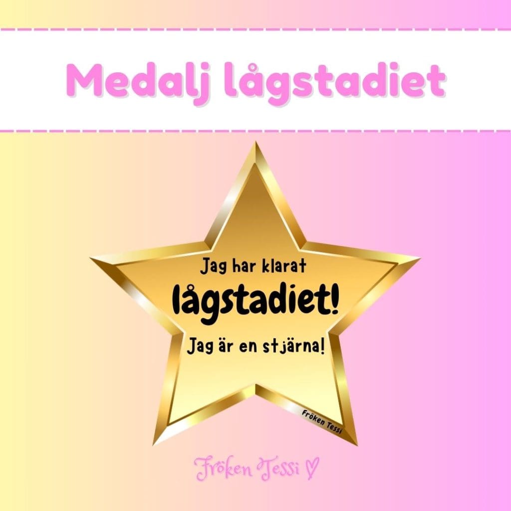 Medalj lågstadiet