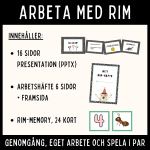 Språklek med rim! Ett material för språkfrämjande undervisning! - bild 1