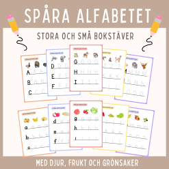 Spåra alfabetet – träna finmotorik och hur bokstäverna formas!