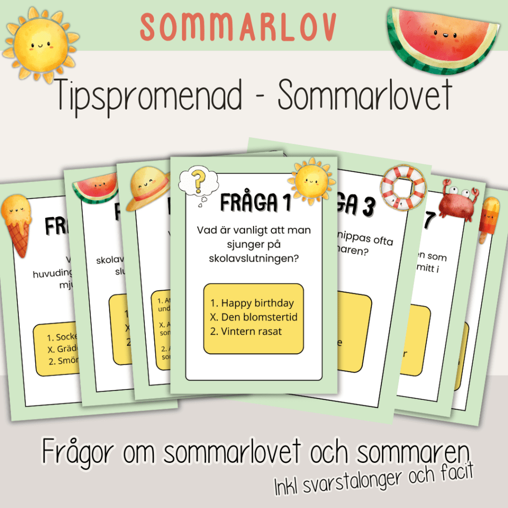 Skolavslutning – Tipspromenad sommarlov