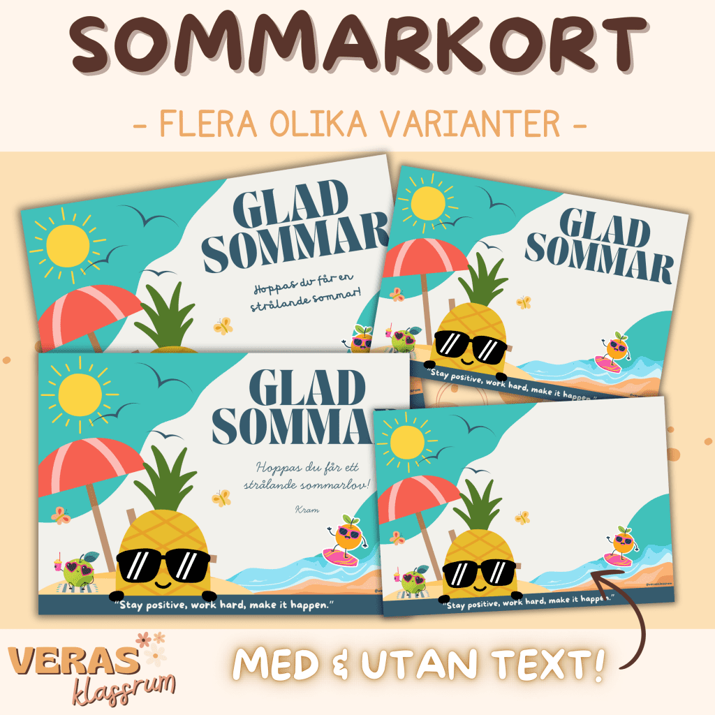 Sommarkort – Glad sommar (olika varianter)