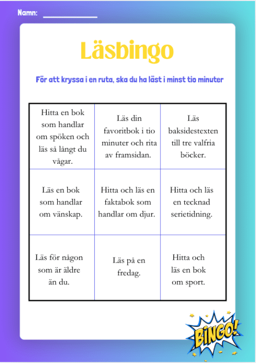 Läsbingo