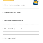 7 sidor arbetshäfte Sveriges nationaldag - bild 6