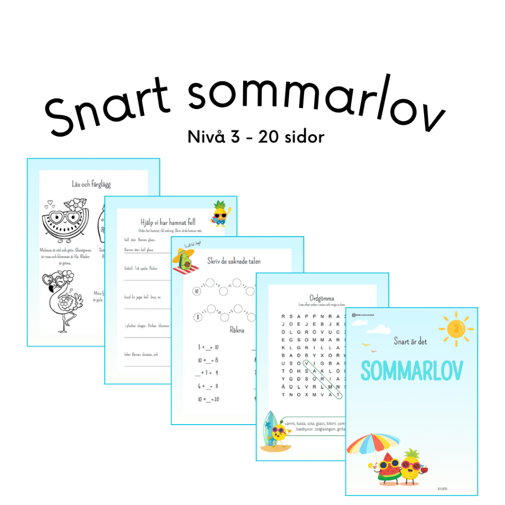 Snart är det sommarlov – nivå 3
