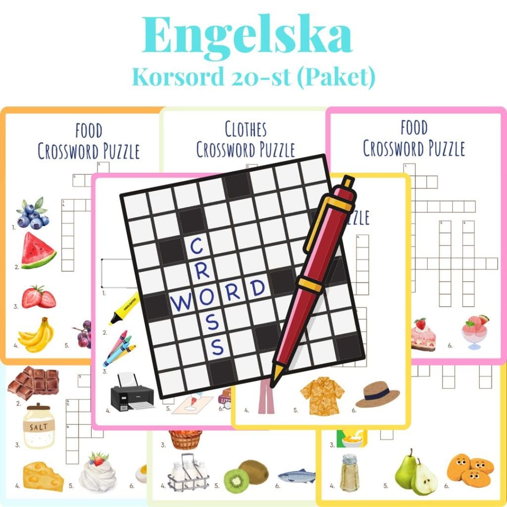 Korsord – Engelska paket 20st