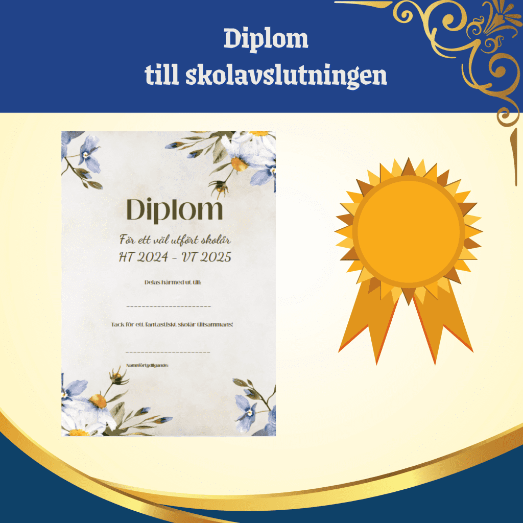 Diplom skolavslutning 2025
