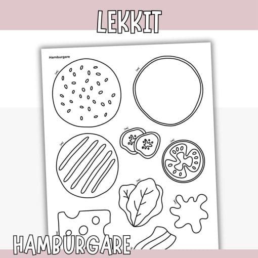 Pyssla och lek- hamburgare (fri nedladdning)
