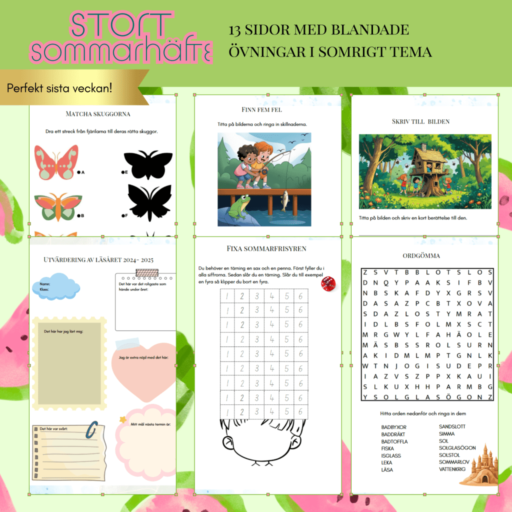 Sommarhäfte till sista skolveckan