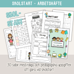 Skolstart – Arbetshäfte – 30 sidor med roliga och pedagogiska uppgifter. - bild 1