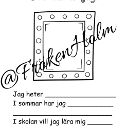 Skolstart! Skrivuppgift + Bingo