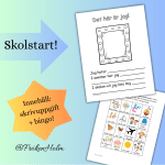 Skolstart! Skrivuppgift + Bingo - bild 1