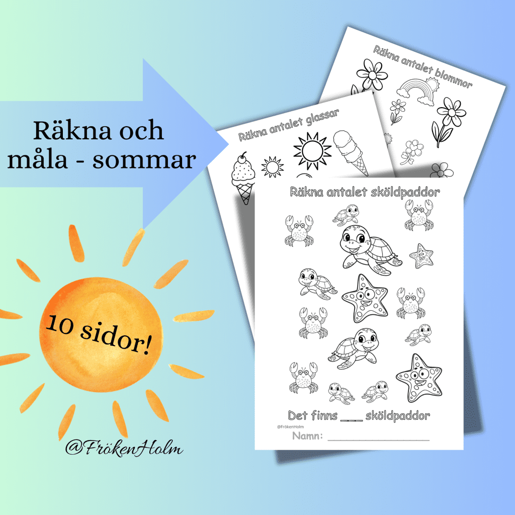 Räkna och måla – sommar