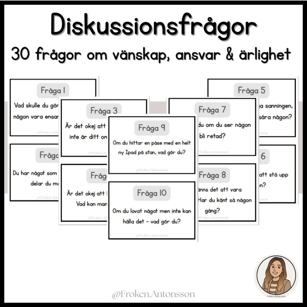 Diskussionsfrågor – 30 frågor om vänskap, ansvar & ärlighet