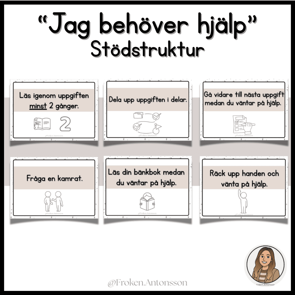 Jag behöver hjälp – stödstruktur/rutin