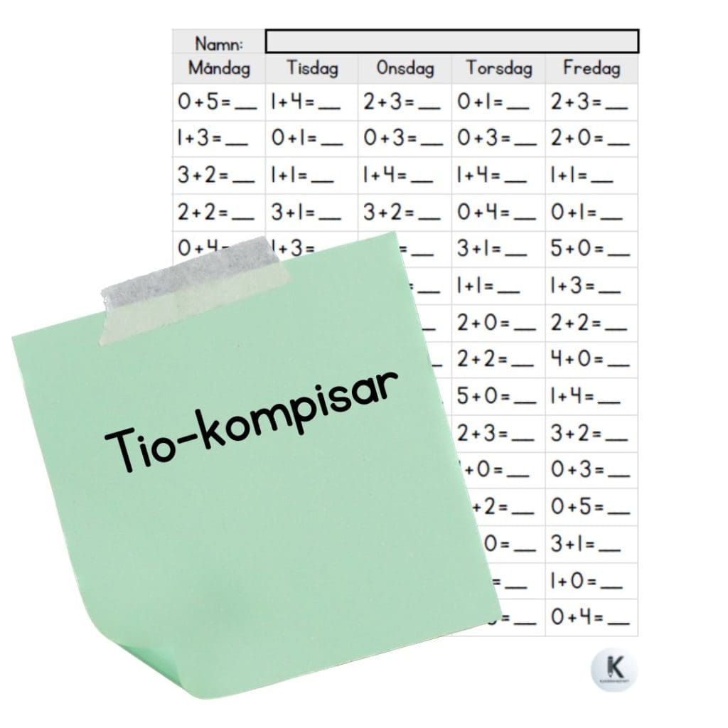 Tiokompisar addition