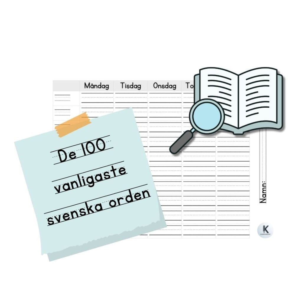 100 vanligaste svenska orden PAKET