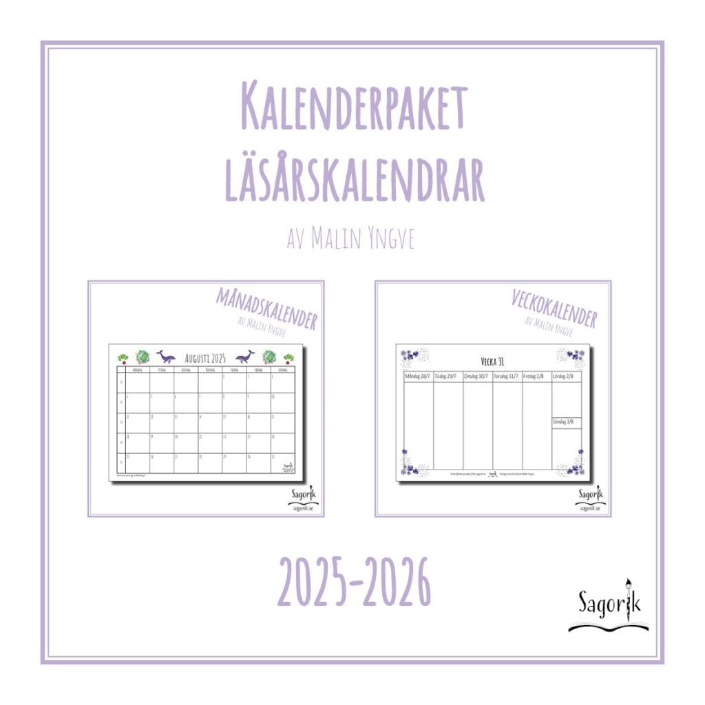 Kalenderpaket läsårskalendrar 2025-2026