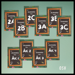 Klassrumsskyltar “Griffeltavla”, klass 1-9, A-C och åk 1-9 - bild 2