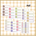 Namnlappar Donuts, pdf + redigerbar fil - bild 2