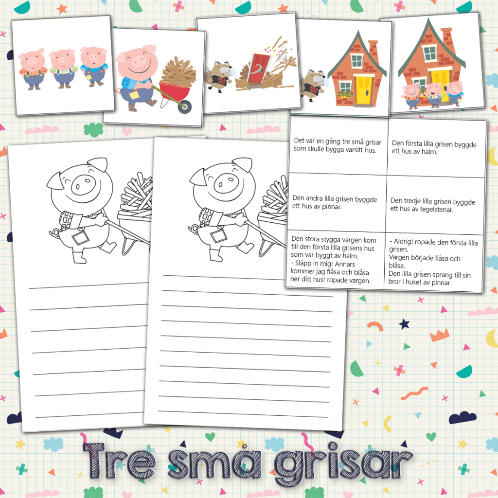 Tre små grisar – skriv berättelse