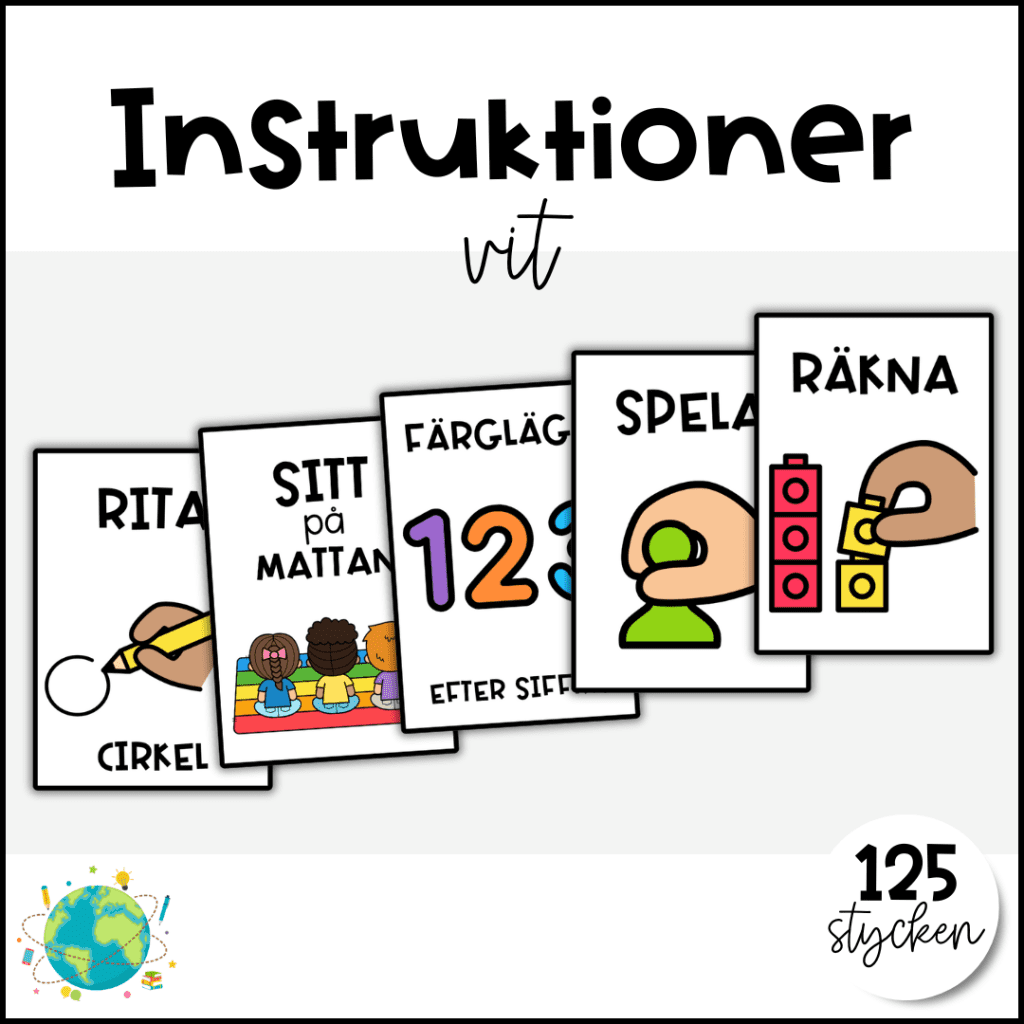Instruktionskort – Vit