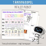 Tärningsspel – träna på instruktioner – Rita en robot - bild 1