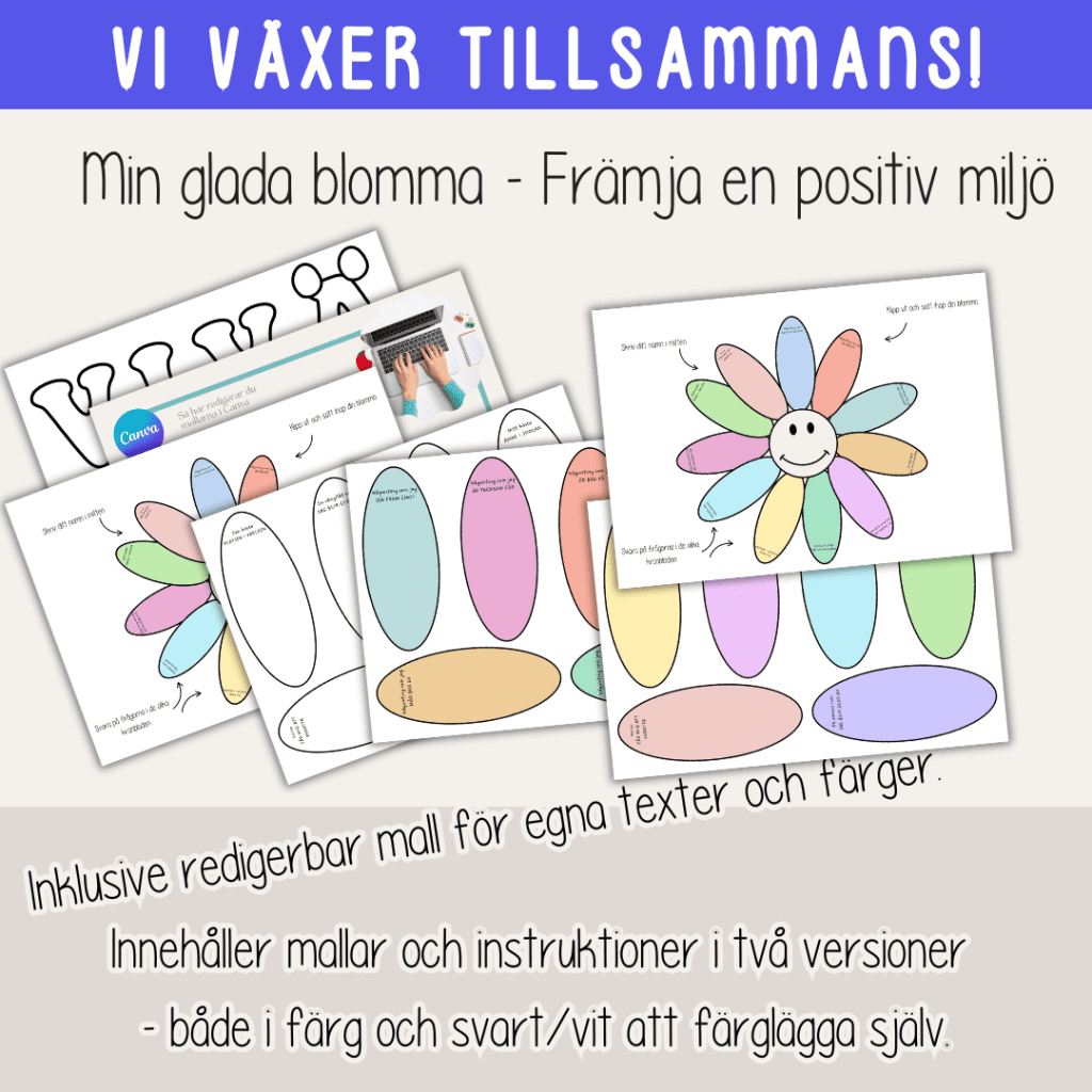 Pyssel – Min glada blomma – En positiv miljö