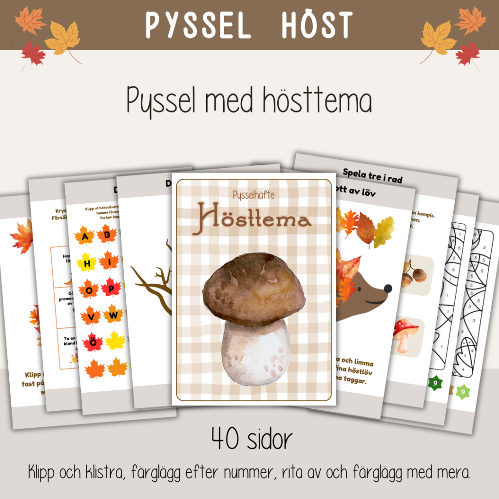 Höst – olika pyssel med hösttema – Pyssel – 40 sidor