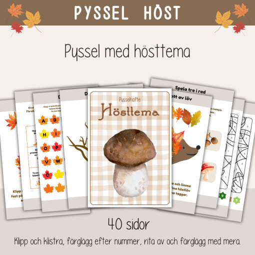 Höst - olika pyssel med hösttema - Pyssel - 40 sidor