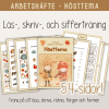 Höst - Arbetshäfte bokstäver och siffror - Hösttema