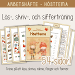 Höst – Arbetshäfte bokstäver och siffror – Hösttema - bild 1