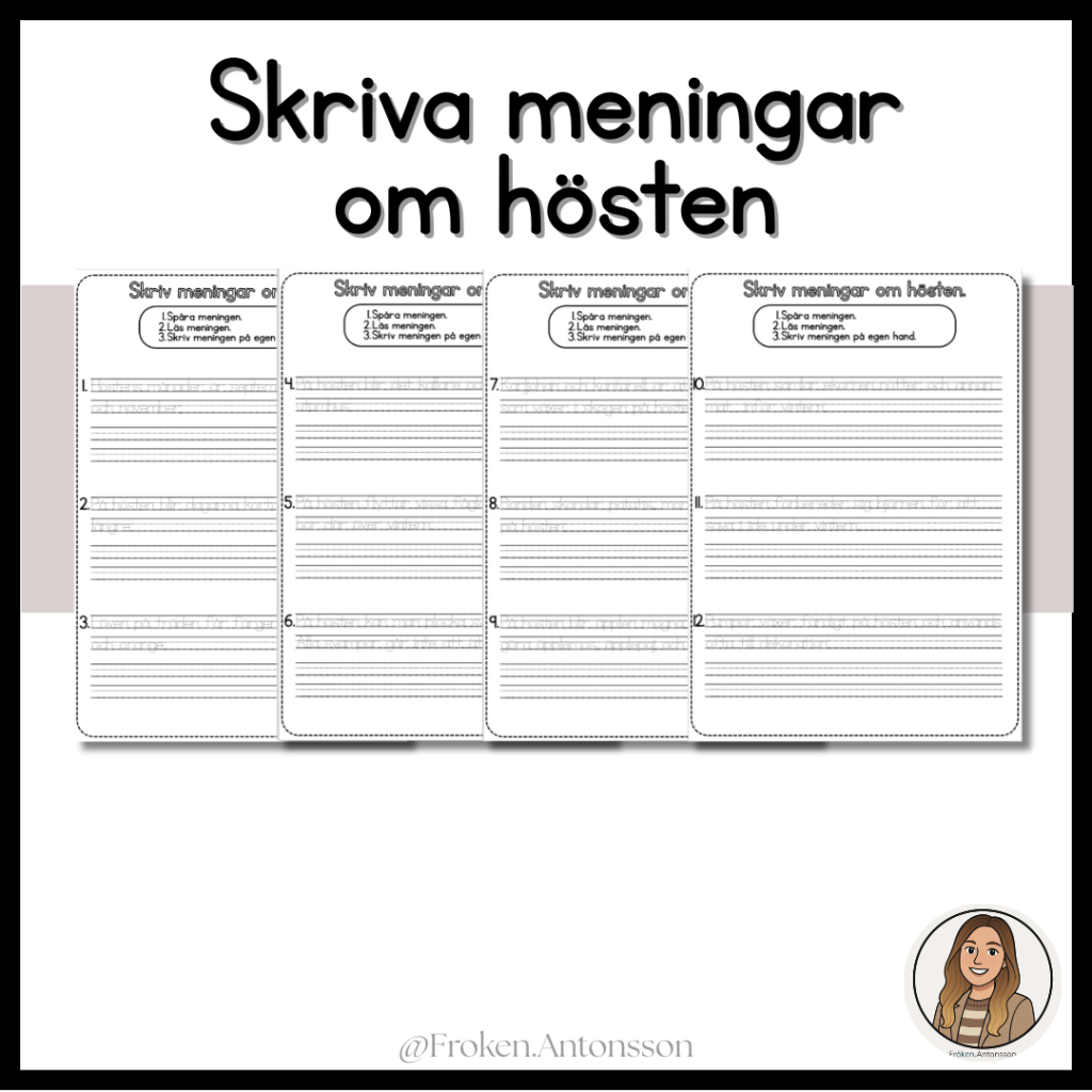Skriva meningar om hösten