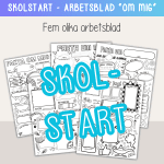 Skolstart – arbetsblad ”Om mig” Fem olika versioner. - bild 1