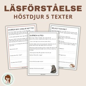 Läsförståelse - Höstdjur