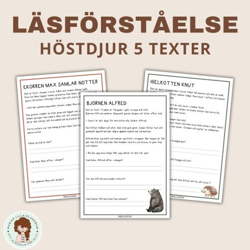 Läsförståelse - Höstdjur