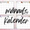 Månadskalender: Tydlighet och struktur