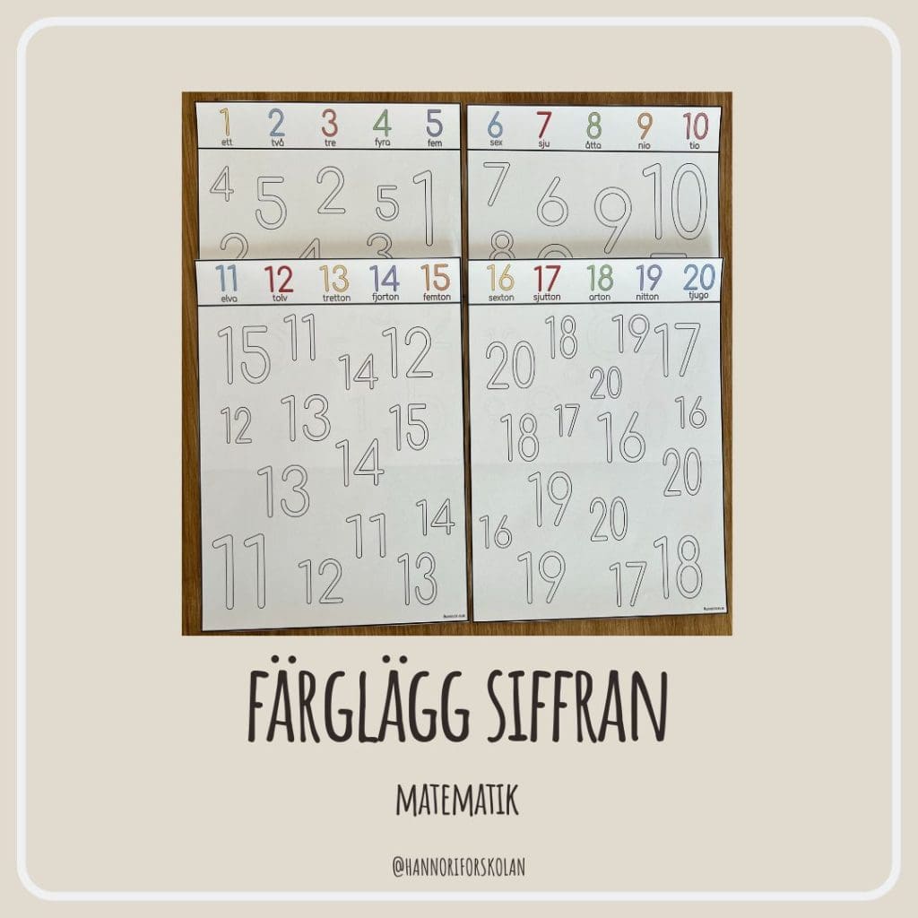 Färglägg siffran