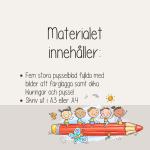 Skolstart – Stora aktivitetsblad med skolstartstema – Fem olika – A4 och A3. - bild 2