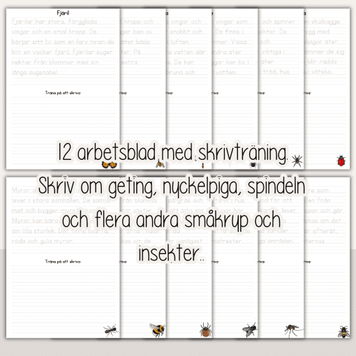 Stora skrivträningspaketet - 84 arbetsblad med 7 olika teman