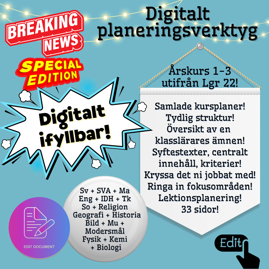 Digitalt planeringsverktyg åk 1-3