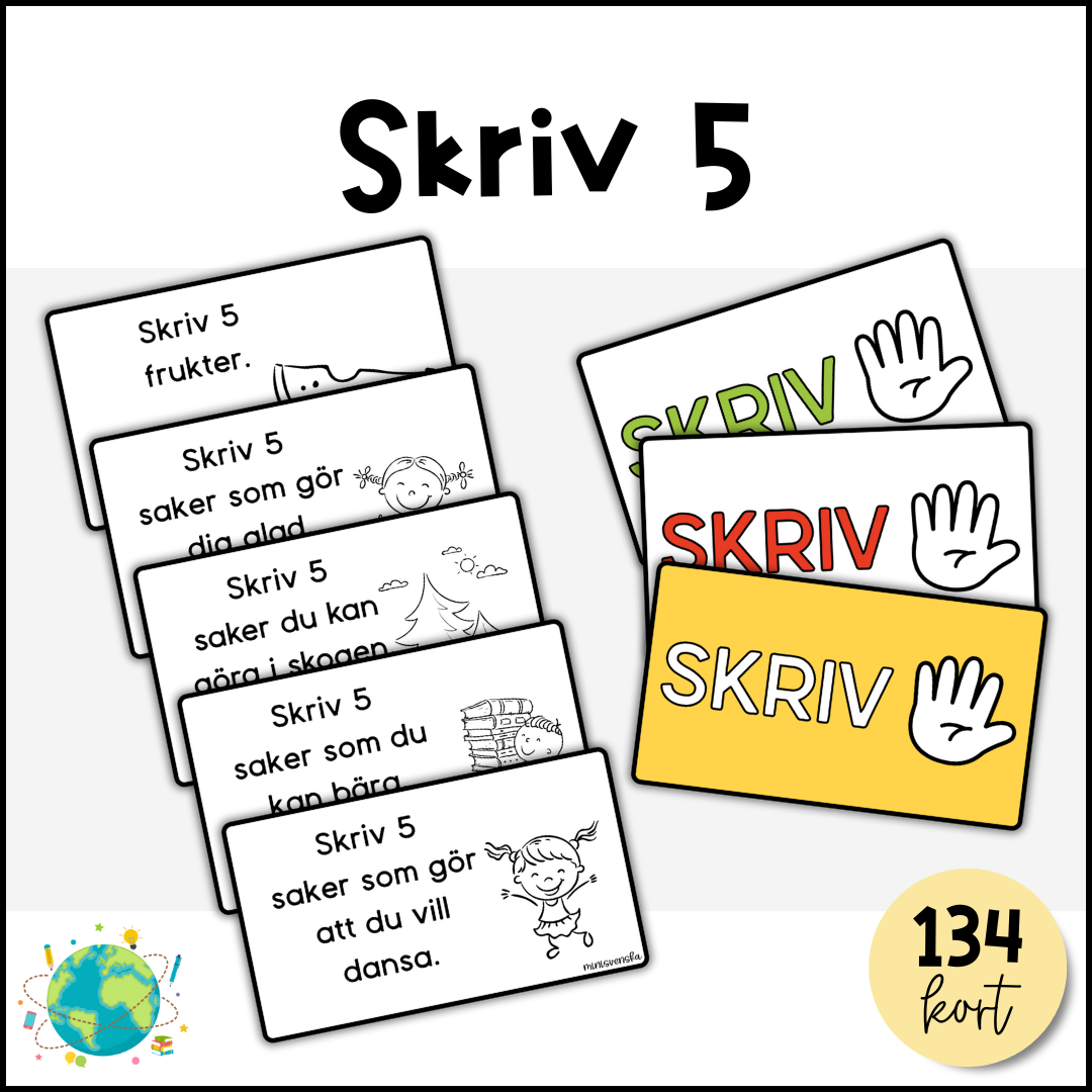 Startuppgift - Skriv 5
