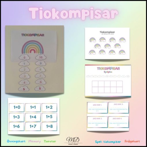 Tiokompisar- Regnbåge