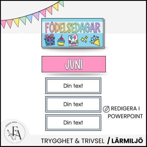Födelsedagsdisplay / Födelsedagar | Rainbow