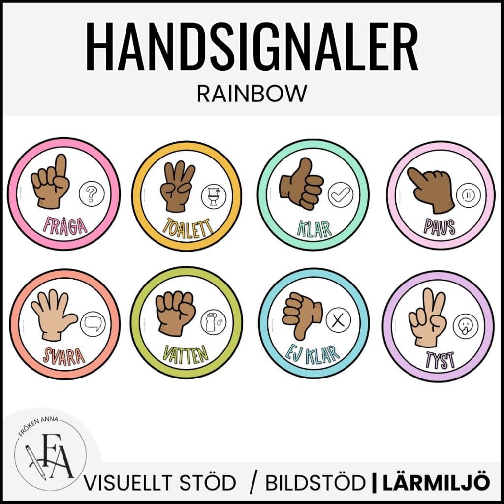 Handsignaler med tecken | Rainbow