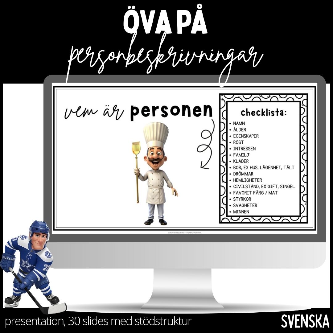 Öva på personbeskrivningar - 1 - 30 olika personer